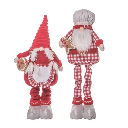 Promo ❤️ The ❄ Christmas Palace Elves 18" PLAID BAKER STANDING GNOME ASSORTED SET OF 2 ⌛ 1 The Christmas Palace Elves 18" PLAID BAKER STANDING GNOME ASSORTED SET OF 2