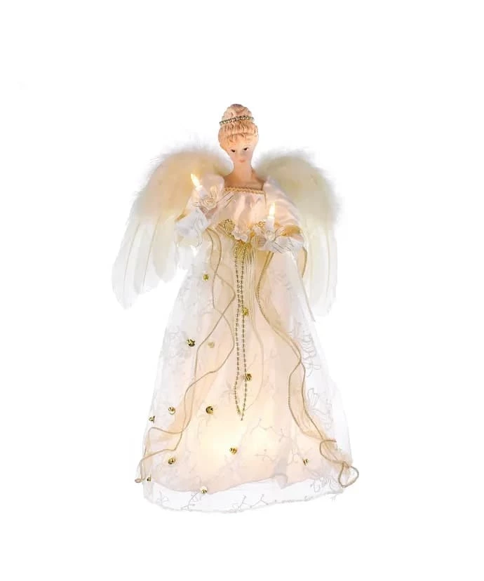 Brand new π The π Christmas Palace 16" IVORY & GOLD ANGEL TREE TOPPER Angels & Toppers π 1 The Christmas Palace 16" IVORY & GOLD ANGEL TREE TOPPER Angels & Toppers