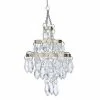 The Christmas Palace 3" CLEAR BEAD CHANDELIER ORNAMENT SET OF 8