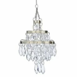 The Christmas Palace 3" CLEAR BEAD CHANDELIER ORNAMENT SET OF 8