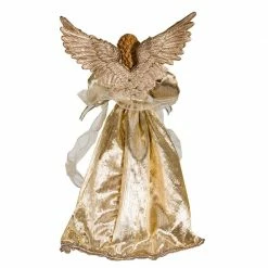 The Christmas Palace 16'' PLATINUM ANGEL TREE TOPPER WITH 10 LIGHTS Angels & Toppers