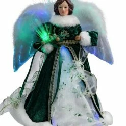 The Christmas Palace 12" LED FIBER OPTIC IRISH ANGEL TREE TOPPER