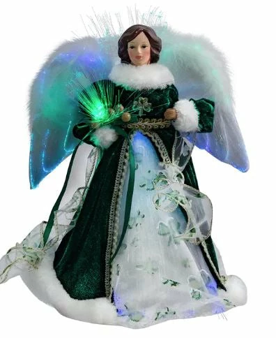 Outlet 𧨠The π Christmas Palace 12" LED FIBER OPTIC IRISH ANGEL TREE TOPPER π₯° 1 The Christmas Palace 12" LED FIBER OPTIC IRISH ANGEL TREE TOPPER