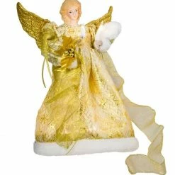 The Christmas Palace 12" GOLD ANGEL TREE TOPPER Angels & Toppers