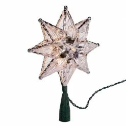 The Christmas Palace Angels & Toppers 8" CLEAR STAR TREE TOPPER WITH 10 LIGHTS