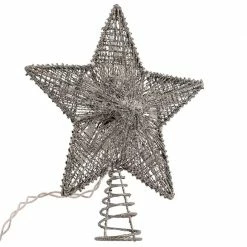 Brand new π₯° The π Christmas Palace 10" TREE TOPPER SILVER STAR WITH 20 LIGHTS π 5 The Christmas Palace 10
