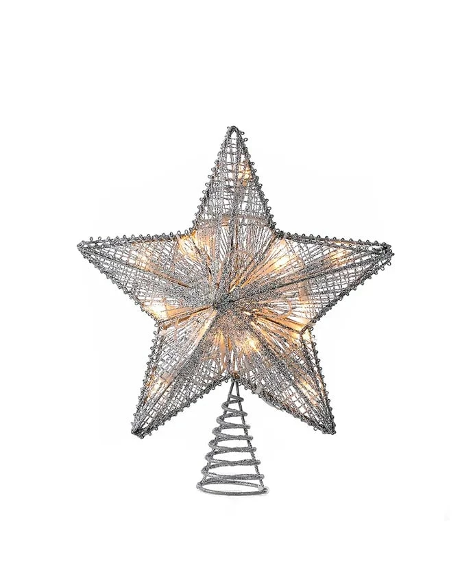 Brand new π₯° The π Christmas Palace 10" TREE TOPPER SILVER STAR WITH 20 LIGHTS π 1 The Christmas Palace 10" TREE TOPPER SILVER STAR WITH 20 LIGHTS
