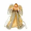 The Christmas Palace 10" IVORY & GOLD ANGEL TREE TOPPER