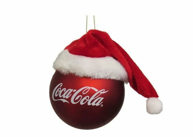 Deals 🌟 The 🎅 Christmas Palace 4" COCA-COLA BALL WITH HAT ORNAMENT SET OF 4 🎅 Christmas Ornaments ⭐ 1 The Christmas Palace 4" COCA-COLA BALL WITH HAT ORNAMENT SET OF 4 Christmas Ornaments