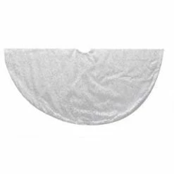 The Christmas Palace 48" SILVER GLITTER SWIRL TREE SKIRT