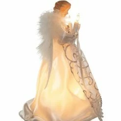 The Christmas Palace Angels & Toppers 9" WHITE & SILVER ANGEL TREE TOPPER