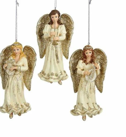 Buy π― The π Christmas Palace π Christmas Ornaments 5" PLATINUM MUSICAL ANGEL ORNAMENT SET OF 3 π― 1 The Christmas Palace Christmas Ornaments 5" PLATINUM MUSICAL ANGEL ORNAMENT SET OF 3