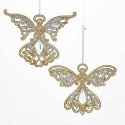 The Christmas Palace Christmas Ornaments 4" CHAMPAGNE ANGEL ORNAMENT ASSORTED SET OF 12