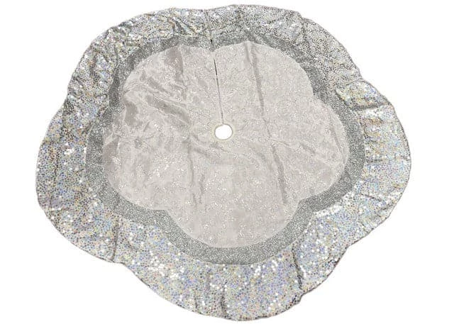 Promo π The π Christmas Palace π Skirts & Stockings 60" SILVER SEQUIN EDGE TREE π Skirt β 1 The Christmas Palace Skirts & Stockings 60" SILVER SEQUIN EDGE TREE SKIRT