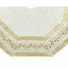 The Christmas Palace 54" IVORY & GOLD PINECONE ACCENTED TREESKIRT