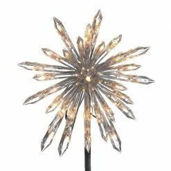 The Christmas Palace Angels & Toppers 11" CRYSTAL SNOWFLAKE TREE TOPPER WITH 30 LIGHTS