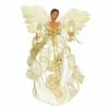 The Christmas Palace Angels & Toppers 12" GOLD ANGEL TREE TOPPER WITH 10 LIGHTS