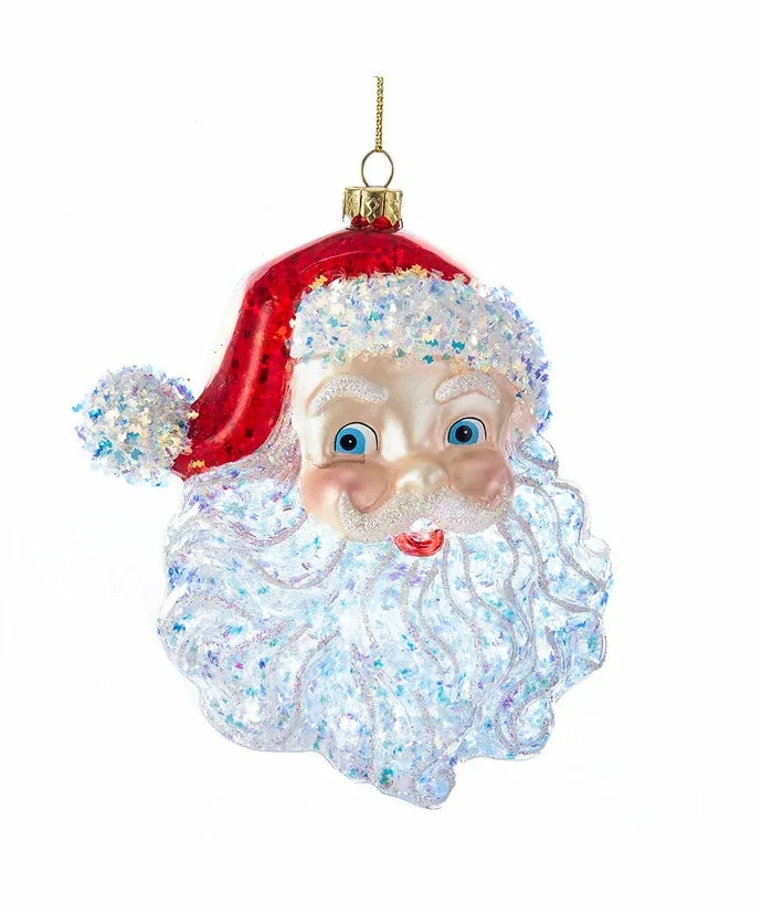 Best Pirce π The β Christmas Palace β Christmas Ornaments 5" RED GLITTERED SANTA HEAD ORNAMENT SET OF 2 π 1 The Christmas Palace Christmas Ornaments 5" RED GLITTERED SANTA HEAD ORNAMENT SET OF 2