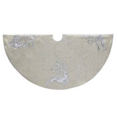 Brand new π The π Christmas Palace π Skirts & Stockings 50" LIGHT GOLD WITH SILVER REINDEER TREE π Skirt π 1 The Christmas Palace Skirts & Stockings 50" LIGHT GOLD WITH SILVER REINDEER TREE SKIRT