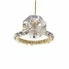 The Christmas Palace 3" SHINY DIAMOND RING ORNAMENT SET OF 6 Christmas Ornaments