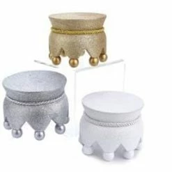 The Christmas Palace 5" NUTCRACKER GLITTER BASES SET OF 3 Nutcrackers