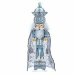 The Christmas Palace Nutcrackers 19" HOLLYWOOD ARCTIC BLUE & SILVER KING NUTCRACKER