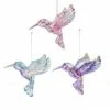 The Christmas Palace 3" IRIDESCENT HUMMINGBIRD ORNAMENT SET OF 12 Christmas Ornaments