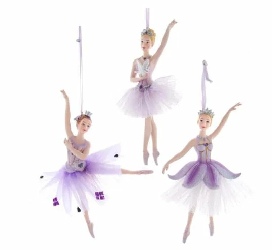 Promo π The π Christmas Palace π Christmas Ornaments 6" ROYAL SLPENDOR PURPLE & SILVER BALLERINA ORNAMENT SET OF 3 π 1 The Christmas Palace Christmas Ornaments 6" ROYAL SLPENDOR PURPLE & SILVER BALLERINA ORNAMENT SET OF 3