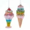 The Christmas Palace 6" PASTEL SPRINKLE ICE CREAMS SET OF 4 Christmas Ornaments