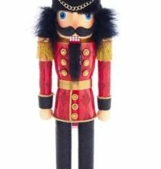 The Christmas Palace 2 FT HOLLYWOOD RED & BLACK ROYAL SOLDIER NUTCRACKER