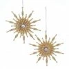 The Christmas Palace 6" GOLD GLITTER SNOWFLAKE ORNAMENT SET OF 12