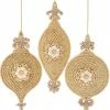 The Christmas Palace 6" GOLD ONION, FINIAL & BALL ORNAMENT SET OF 12