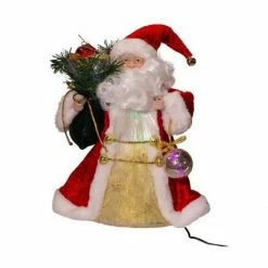 The Christmas Palace 12" FIBER OPTIC LED SANTA TREE TOPPER
