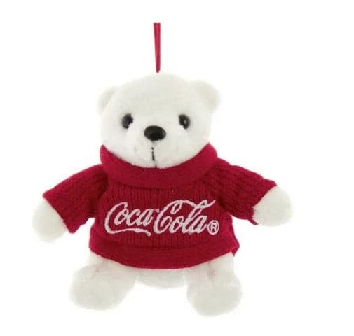 New ✔️ The 🔔 Christmas Palace 4" COCA-COLA BEAR WITH RED SWEATER ORNAMENT SET OF 2 🎁 1 The Christmas Palace 4" COCA-COLA BEAR WITH RED SWEATER ORNAMENT SET OF 2