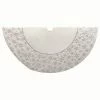 The Christmas Palace Skirts & Stockings 54" WHITE & SILVER SEQUIN SNOWFLAKE TREE SKIRT