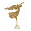 The Christmas Palace Angels & Toppers 9" GOLD GLITTER ANGEL TREE TOPPER