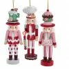 The Christmas Palace 6" HOLLYWOOD NUTCRACKERS CAKE, COCOA & GINGERBREAD ORNAMENT SET OF 3