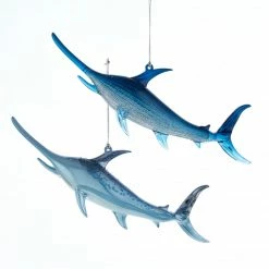 The Christmas Palace 9" SWORDFISH ORNAMENT SET OF 6