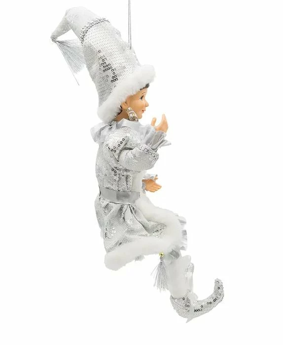 Wholesale π The π Christmas Palace 15" KRINGLE KLAUS SILVER & WHITE ELF ORNAMENT π₯° 2 The Christmas Palace 15" KRINGLE KLAUS SILVER & WHITE ELF ORNAMENT