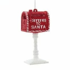 The Christmas Palace 5" "LETTERS TO SANTA" MAILBOX ORNAMENT SET OF 6