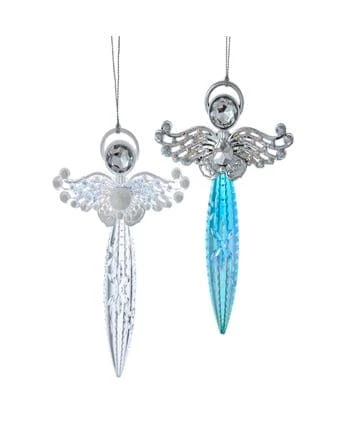 Deals π The π Christmas Palace 6" TURQUOISE & CLEAR ANGELS ORN π₯ 1 The Christmas Palace 6" TURQUOISE & CLEAR ANGELS ORN
