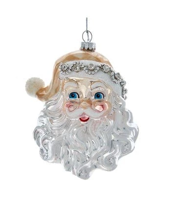 Outlet π The π Christmas Palace 5" LIGHT GOLD SANTA HEAD ORNAMENT SET OF 2 π 1 The Christmas Palace 5" LIGHT GOLD SANTA HEAD ORNAMENT SET OF 2