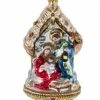 The Christmas Palace Christmas Ornaments 6" GLASS NATIVITY FAMILY ORNAMENT