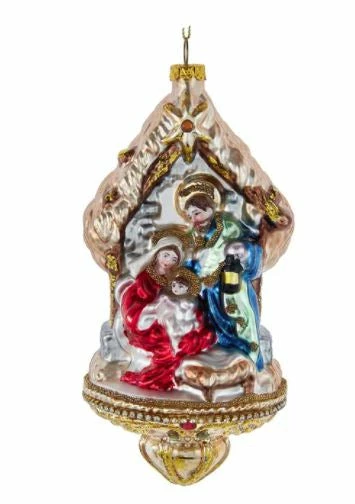 Discount 𧨠The π Christmas Palace π Christmas Ornaments 6" GLASS NATIVITY FAMILY ORNAMENT π 1 The Christmas Palace Christmas Ornaments 6" GLASS NATIVITY FAMILY ORNAMENT