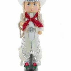 The Christmas Palace 18" HOLLYWOOD RHINESTONE COWGIRL NUTCRACKER