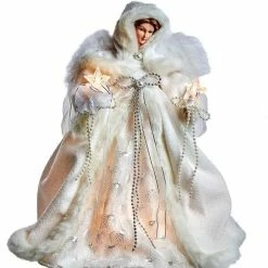 The Christmas Palace 14" WHITE ANGEL TREE TOPPER