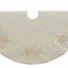 The Christmas Palace Skirts & Stockings 54" IVORY WITH PEARL BEADS TREE SKIRT