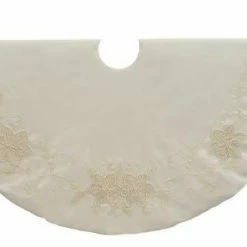 The Christmas Palace Skirts & Stockings 54" IVORY WITH PEARL BEADS TREE SKIRT