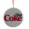 The Christmas Palace Christmas Ornaments 4" BEADED DIET COKE CAP ORNAMENT