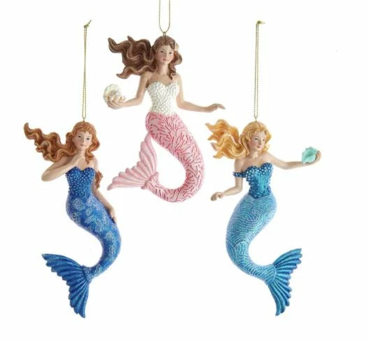 New β¨ The π Christmas Palace 6" MERMAID WITH OCEAN PATTERN ORNAMENT SET OF 3 π Christmas Ornaments π 1 The Christmas Palace 6" MERMAID WITH OCEAN PATTERN ORNAMENT SET OF 3 Christmas Ornaments